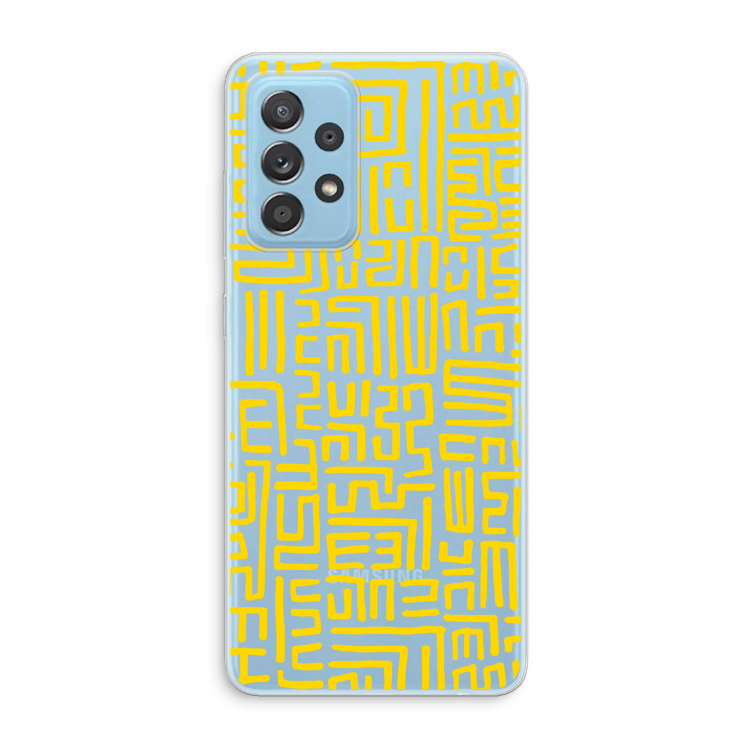 Majorelle Blue Print: Samsung Galaxy A73 Transparant Hoesje