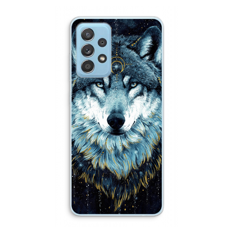 Darkness Wolf: Samsung Galaxy A73 Transparant Hoesje