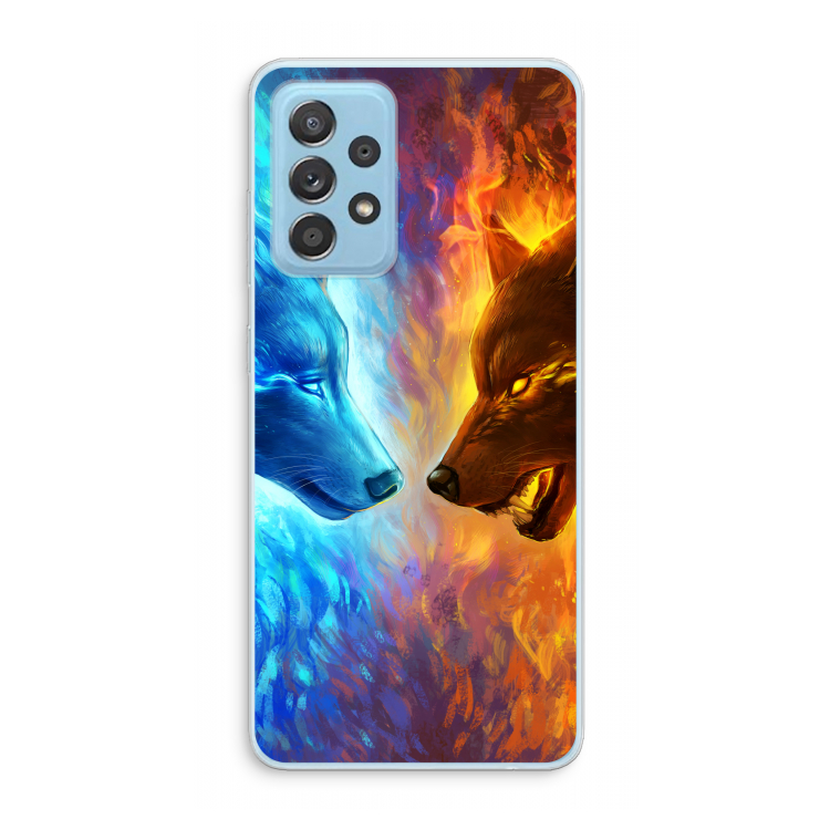 Fire & Ice: Samsung Galaxy A73 Transparant Hoesje