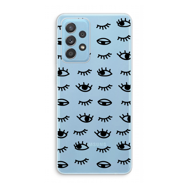 Eye pattern #2: Samsung Galaxy A73 Transparant Hoesje