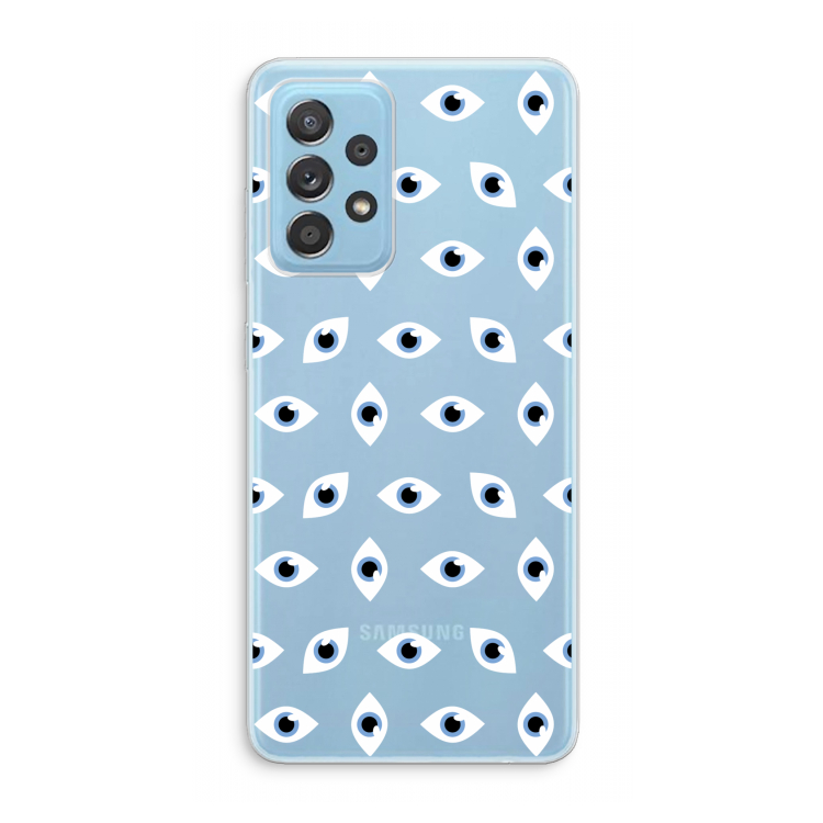 Eyes pattern: Samsung Galaxy A73 Transparant Hoesje