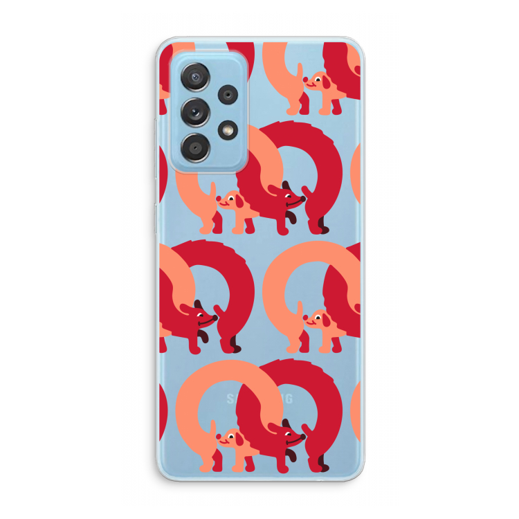 Dogs: Samsung Galaxy A73 Transparant Hoesje