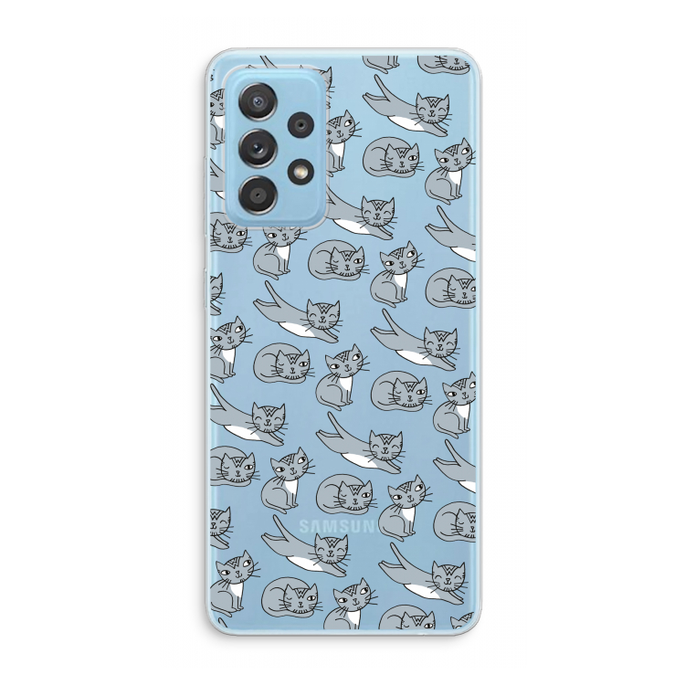 Poezen: Samsung Galaxy A73 Transparant Hoesje