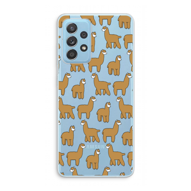 Alpacas: Samsung Galaxy A73 Transparant Hoesje