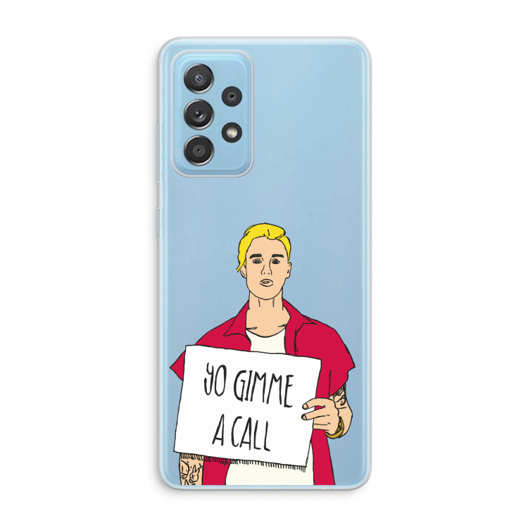 Gimme a call: Samsung Galaxy A73 Transparant Hoesje