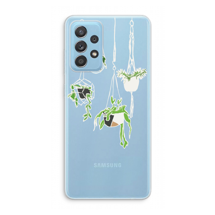 Hang In There: Samsung Galaxy A73 Transparant Hoesje