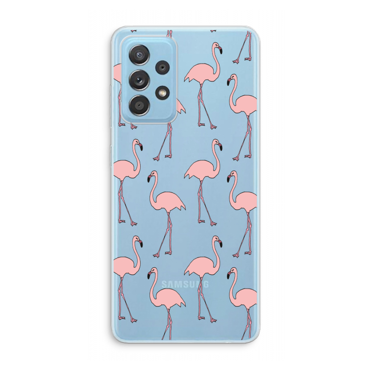 Anything Flamingoes: Samsung Galaxy A73 Transparant Hoesje