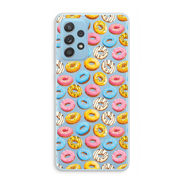 Pink donuts: Samsung Galaxy A73 Transparant Hoesje