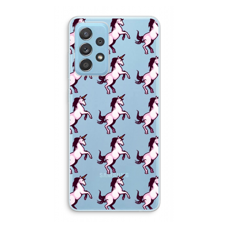 Musketon Unicorn: Samsung Galaxy A73 Transparant Hoesje