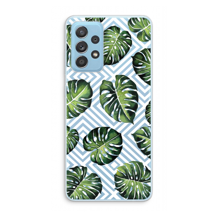 Geometrische jungle: Samsung Galaxy A73 Transparant Hoesje