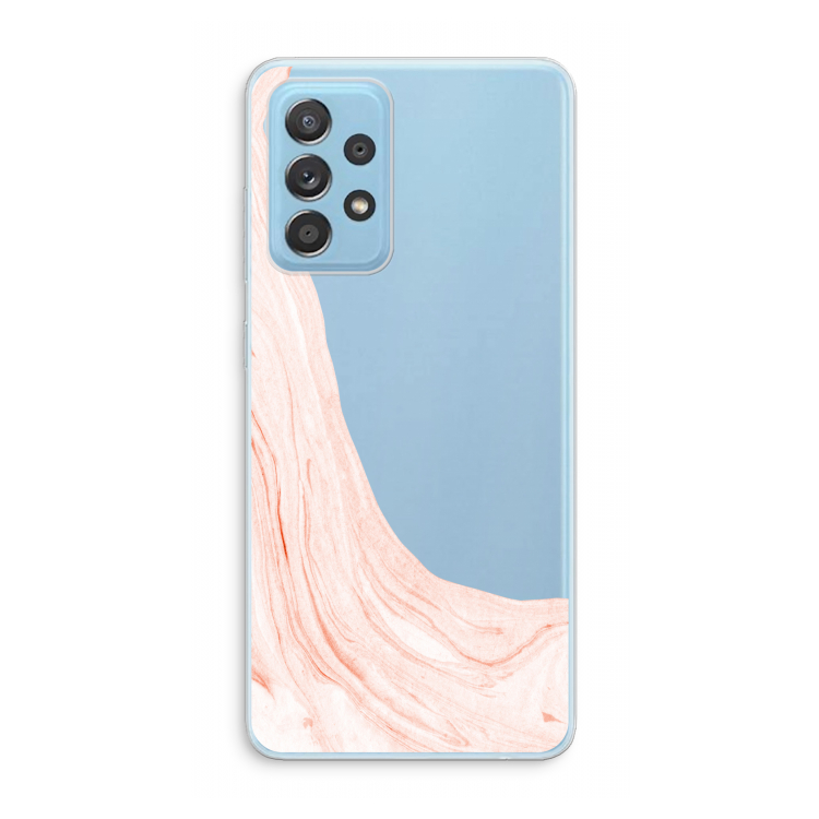 Peach bath: Samsung Galaxy A73 Transparant Hoesje