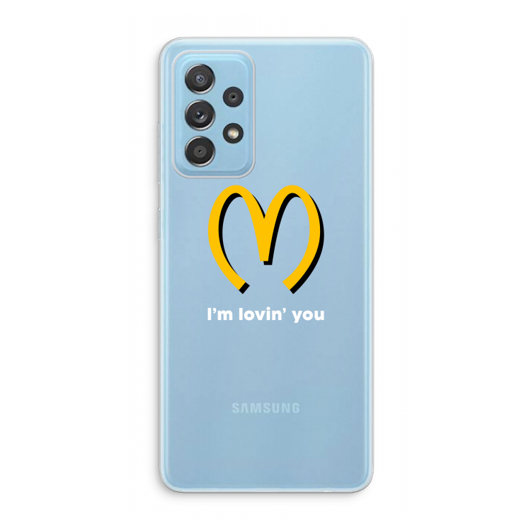 I'm lovin' you: Samsung Galaxy A73 Transparant Hoesje