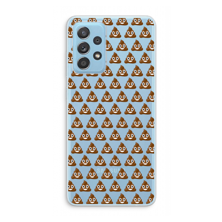 Poop emoji: Samsung Galaxy A73 Transparant Hoesje