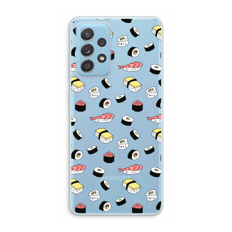 Sushi time: Samsung Galaxy A73 Transparant Hoesje