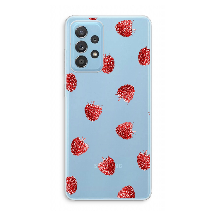 Framboosjes: Samsung Galaxy A73 Transparant Hoesje