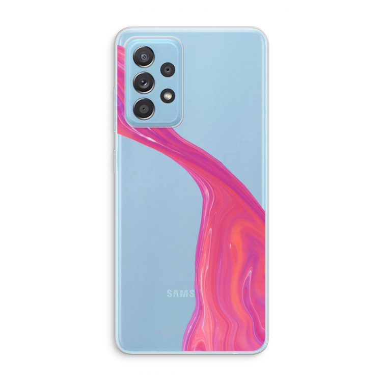 Paarse stroom: Samsung Galaxy A73 Transparant Hoesje