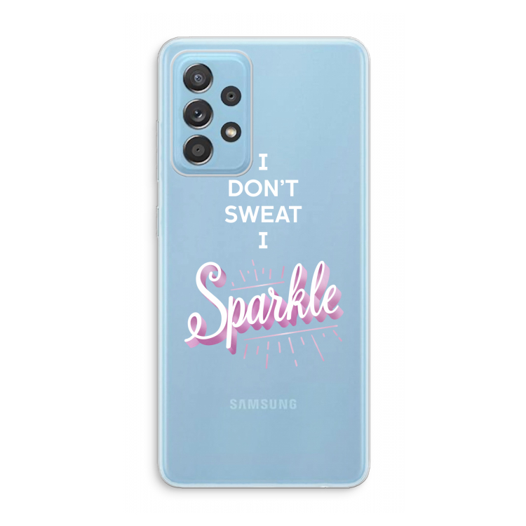 Sparkle quote: Samsung Galaxy A73 Transparant Hoesje