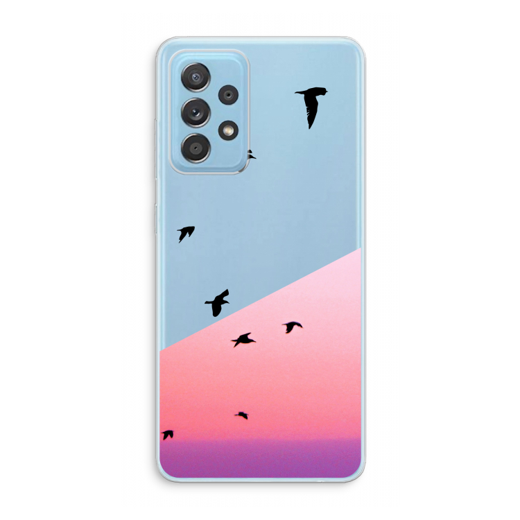 Fly away: Samsung Galaxy A73 Transparant Hoesje