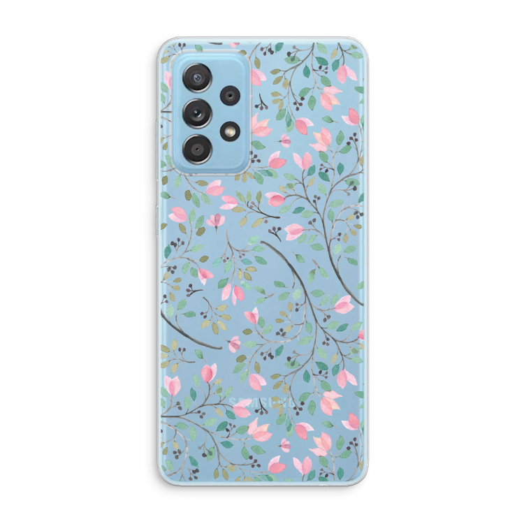 Sierlijke bloemen: Samsung Galaxy A73 Transparant Hoesje