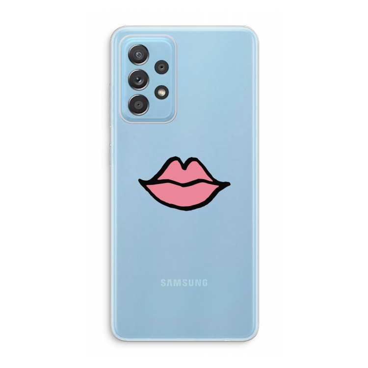 Kusje: Samsung Galaxy A73 Transparant Hoesje