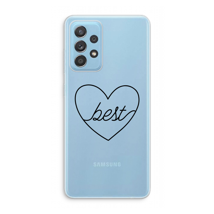 Best heart black: Samsung Galaxy A73 Transparant Hoesje