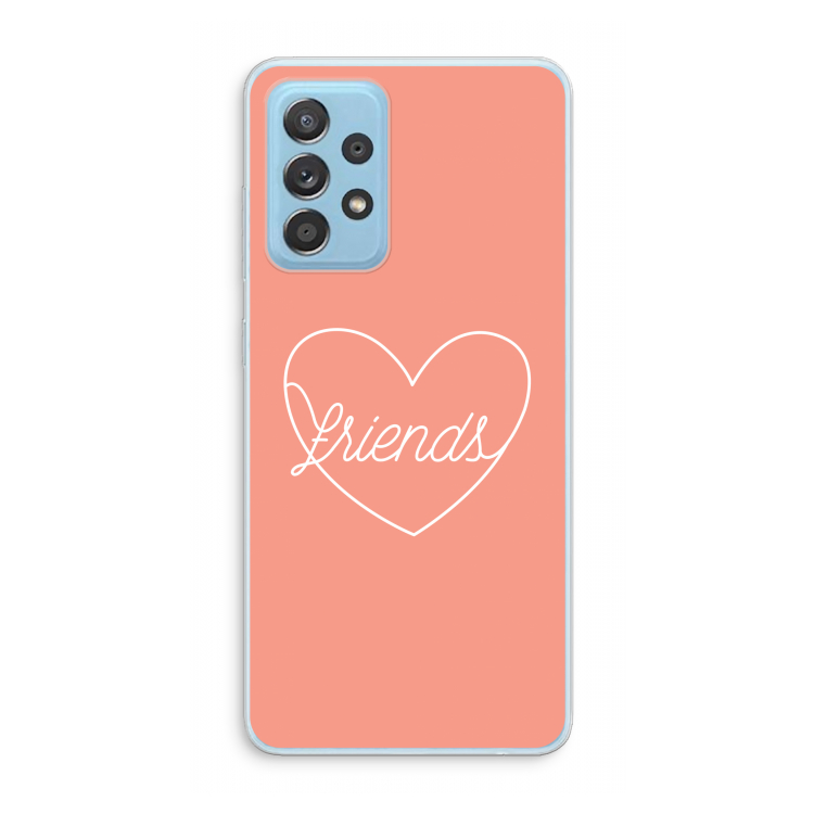 Friends heart: Samsung Galaxy A73 Transparant Hoesje