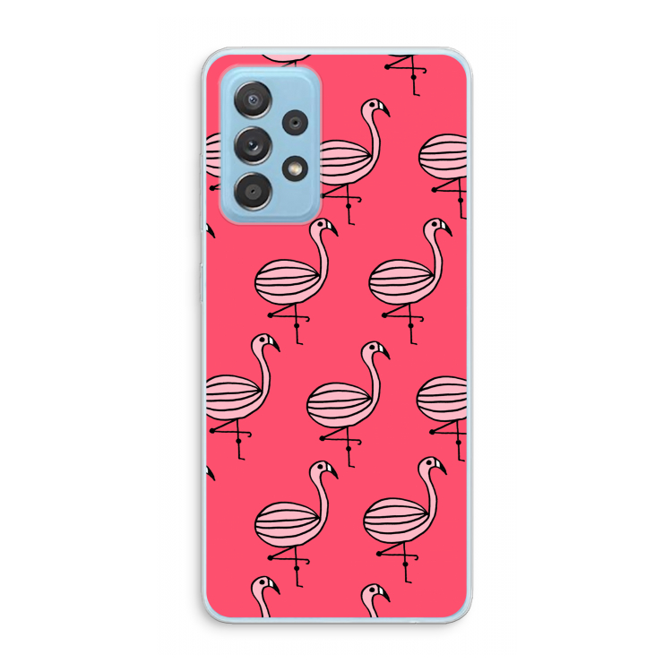 Flamingo: Samsung Galaxy A73 Transparant Hoesje