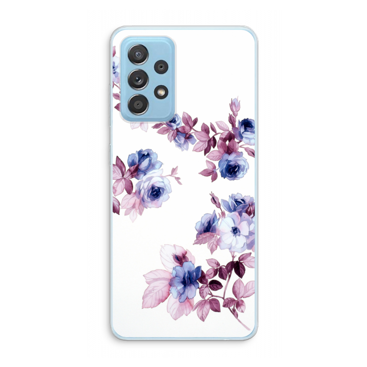 Waterverf bloemen: Samsung Galaxy A73 Transparant Hoesje