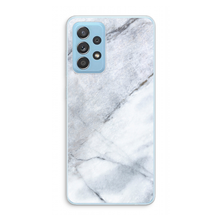 Witte marmer: Samsung Galaxy A73 Transparant Hoesje