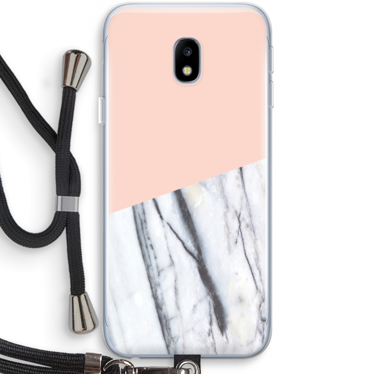 A touch of peach: Samsung Galaxy J3 (2017) Transparant Hoesje met koord