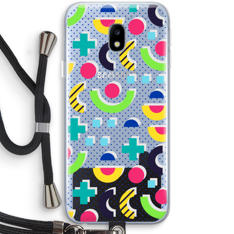 8-bit N°1: Samsung Galaxy J3 (2017) Transparant Hoesje met koord