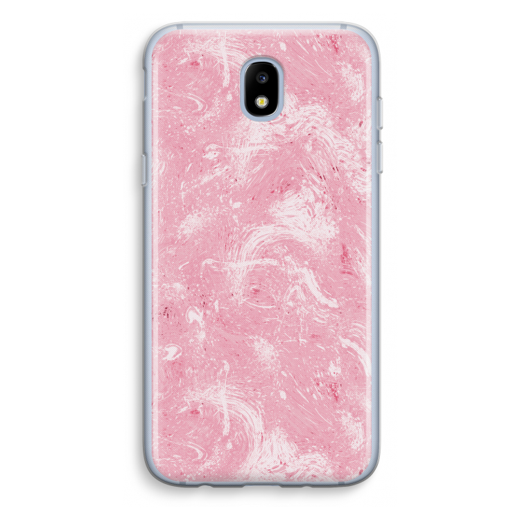 Abstract Painting Pink: Samsung Galaxy J5 (2017) Transparant Hoesje