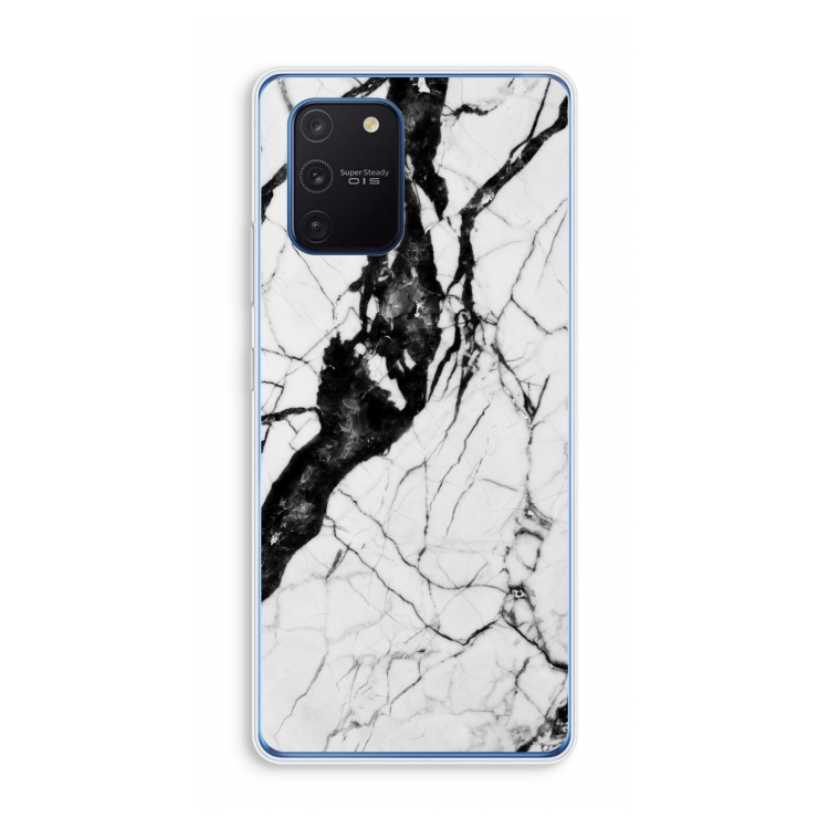 Witte marmer 2: Samsung Galaxy Note 10 Lite Transparant Hoesje