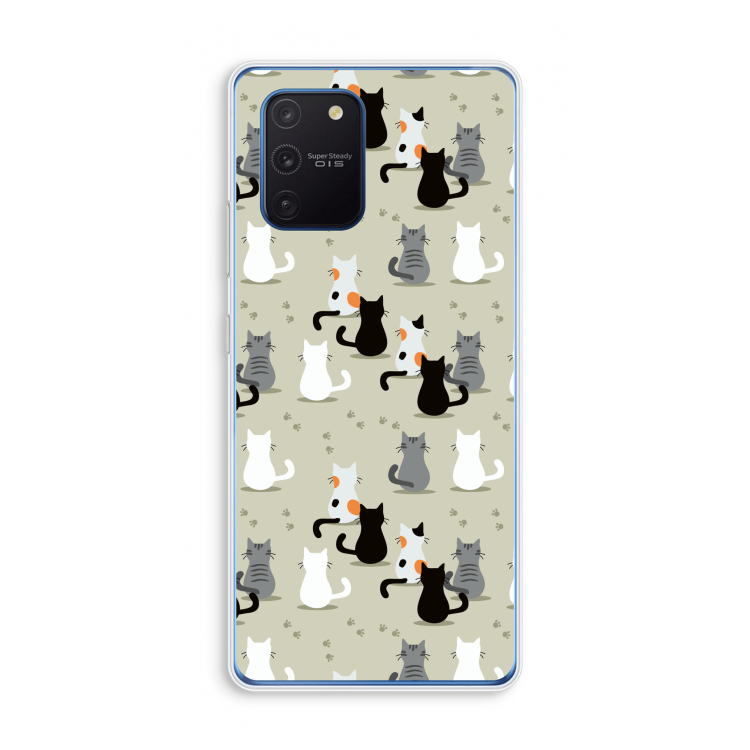 Katten: Samsung Galaxy Note 10 Lite Transparant Hoesje