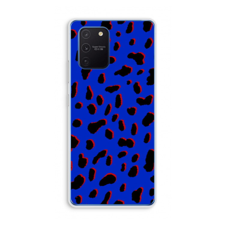 Blue Leopard: Samsung Galaxy Note 10 Lite Transparant Hoesje