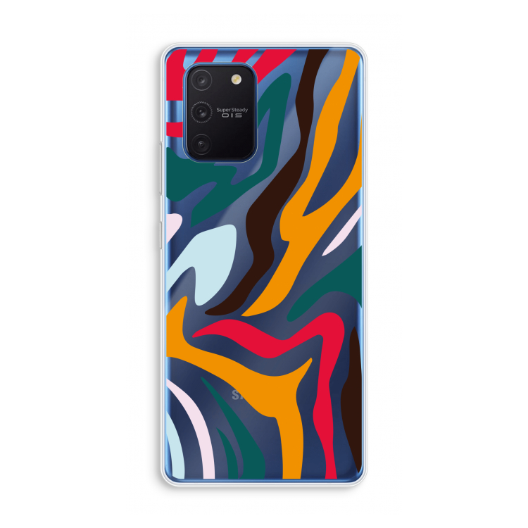 Colored Zebra: Samsung Galaxy Note 10 Lite Transparant Hoesje