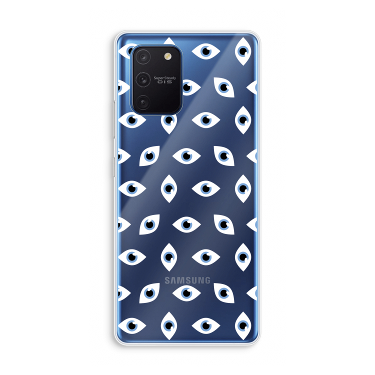 Eyes pattern: Samsung Galaxy Note 10 Lite Transparant Hoesje