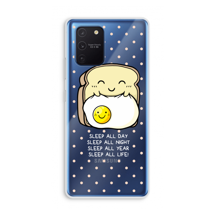 Sleep All Day: Samsung Galaxy Note 10 Lite Transparant Hoesje