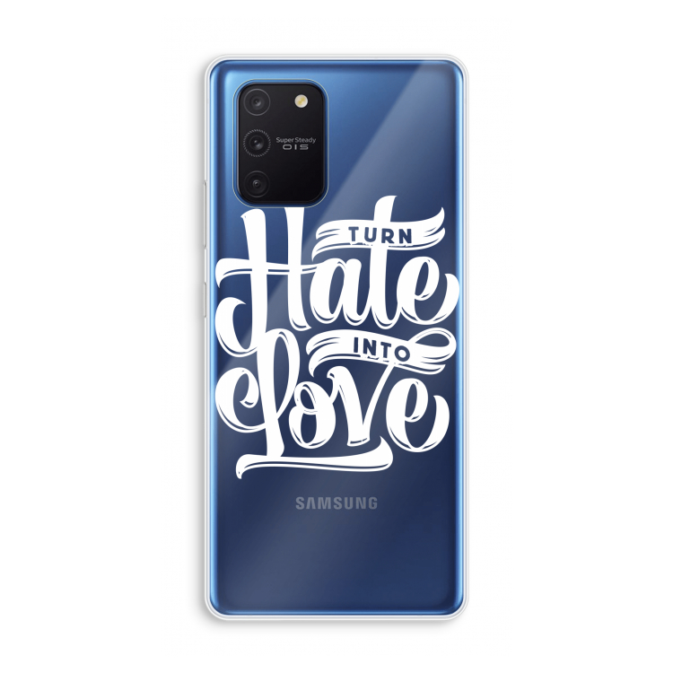 Turn hate into love: Samsung Galaxy Note 10 Lite Transparant Hoesje