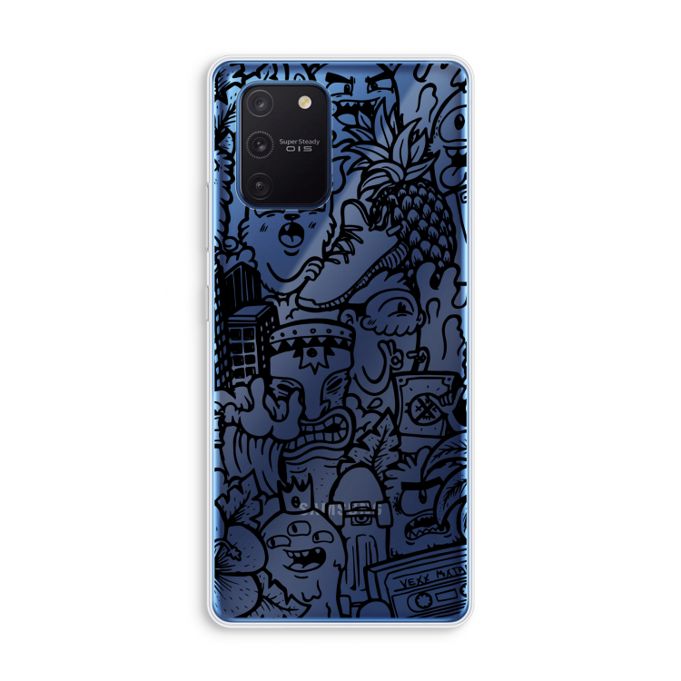 Vexx Black Mixtape: Samsung Galaxy Note 10 Lite Transparant Hoesje
