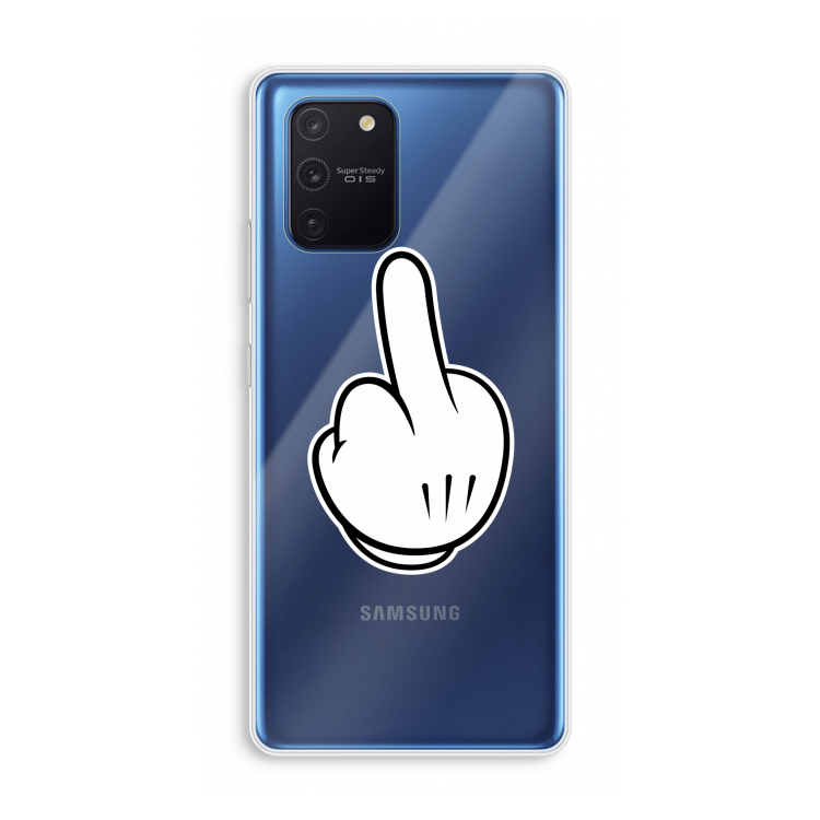 Middle finger black: Samsung Galaxy Note 10 Lite Transparant Hoesje