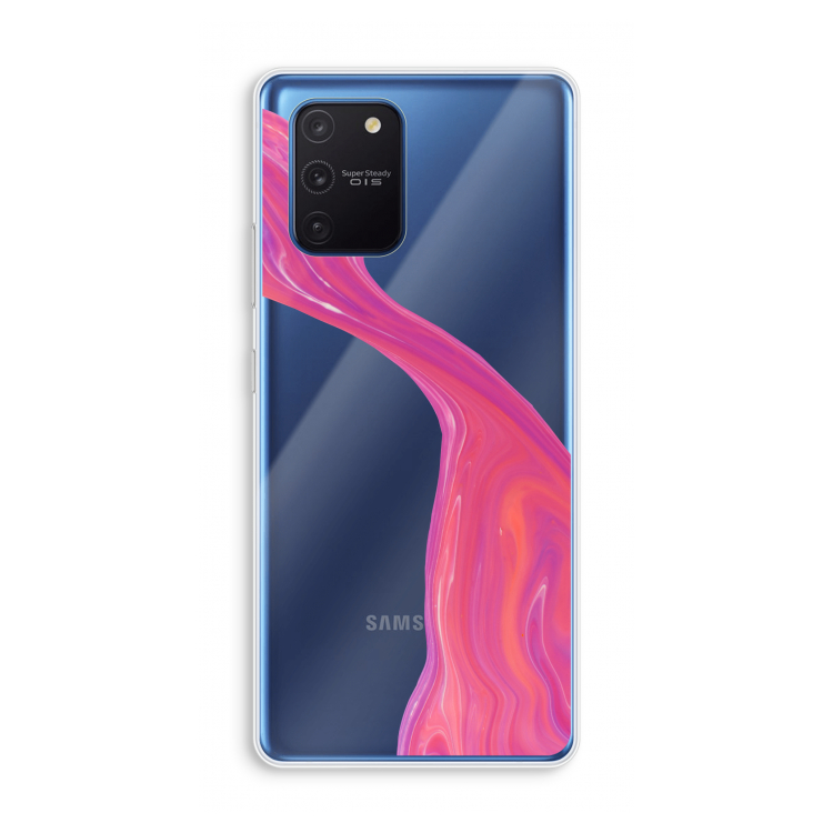 Paarse stroom: Samsung Galaxy Note 10 Lite Transparant Hoesje