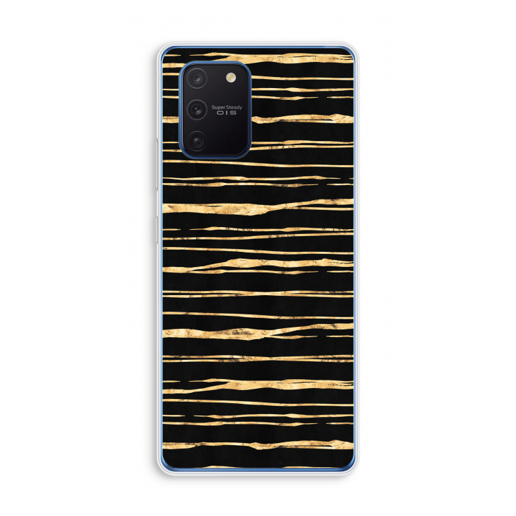 Gouden strepen: Samsung Galaxy Note 10 Lite Transparant Hoesje