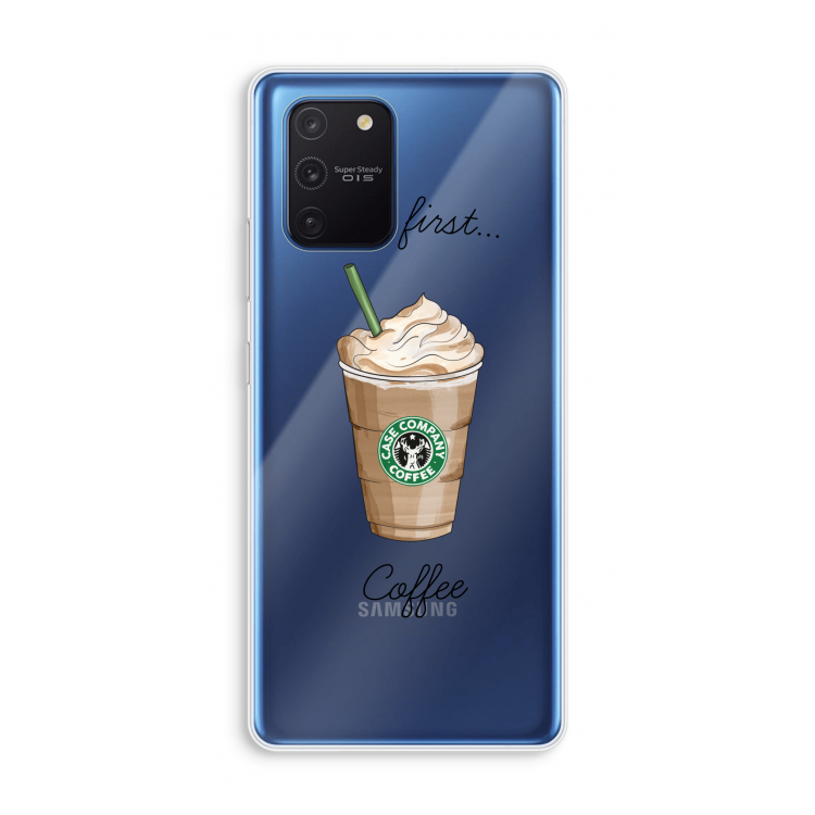 But first coffee: Samsung Galaxy Note 10 Lite Transparant Hoesje