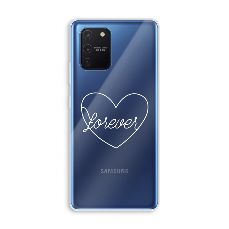 Forever heart pastel: Samsung Galaxy Note 10 Lite Transparant Hoesje