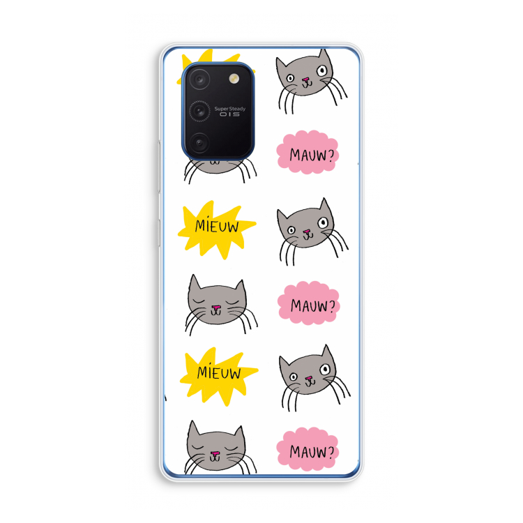 Meow: Samsung Galaxy Note 10 Lite Transparant Hoesje