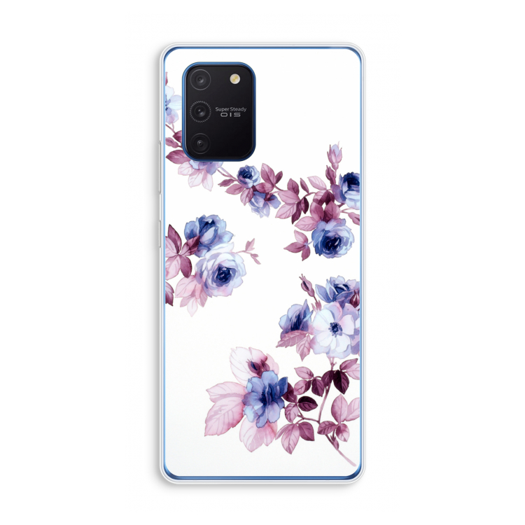 Waterverf bloemen: Samsung Galaxy Note 10 Lite Transparant Hoesje