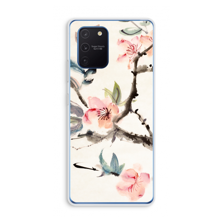 Japanse bloemen: Samsung Galaxy Note 10 Lite Transparant Hoesje