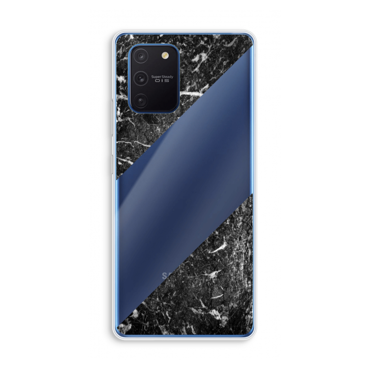 Zwart marmer: Samsung Galaxy Note 10 Lite Transparant Hoesje