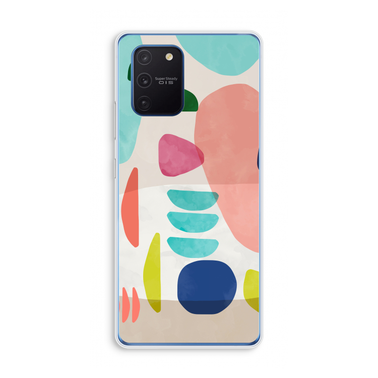 Bold Rounded Shapes: Samsung Galaxy Note 10 Lite Transparant Hoesje